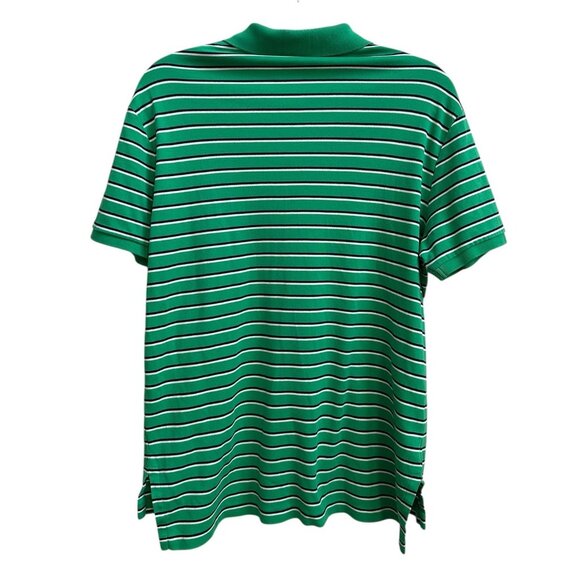 Polo Ralph Lauren Golf Polo Shirt Mens Large Green Stripe Short Sleeve Pony - Picture 7 of 8